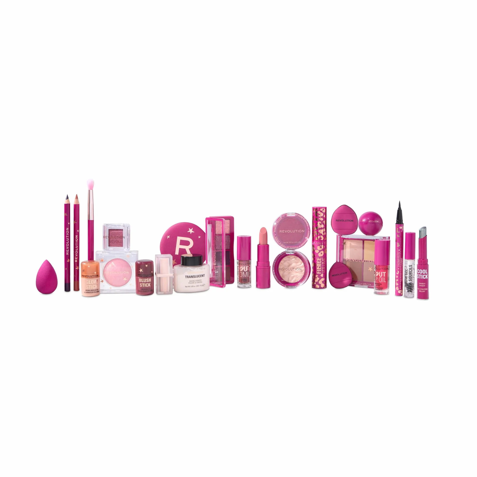 Revolution Makeup Advent Calendar 2025, 24 Beauty-Must-haves, Geschenkset mit Lipgloss, Highlighter, Blush, Pinseln & Mascara, vegan und tierversuchsfrei