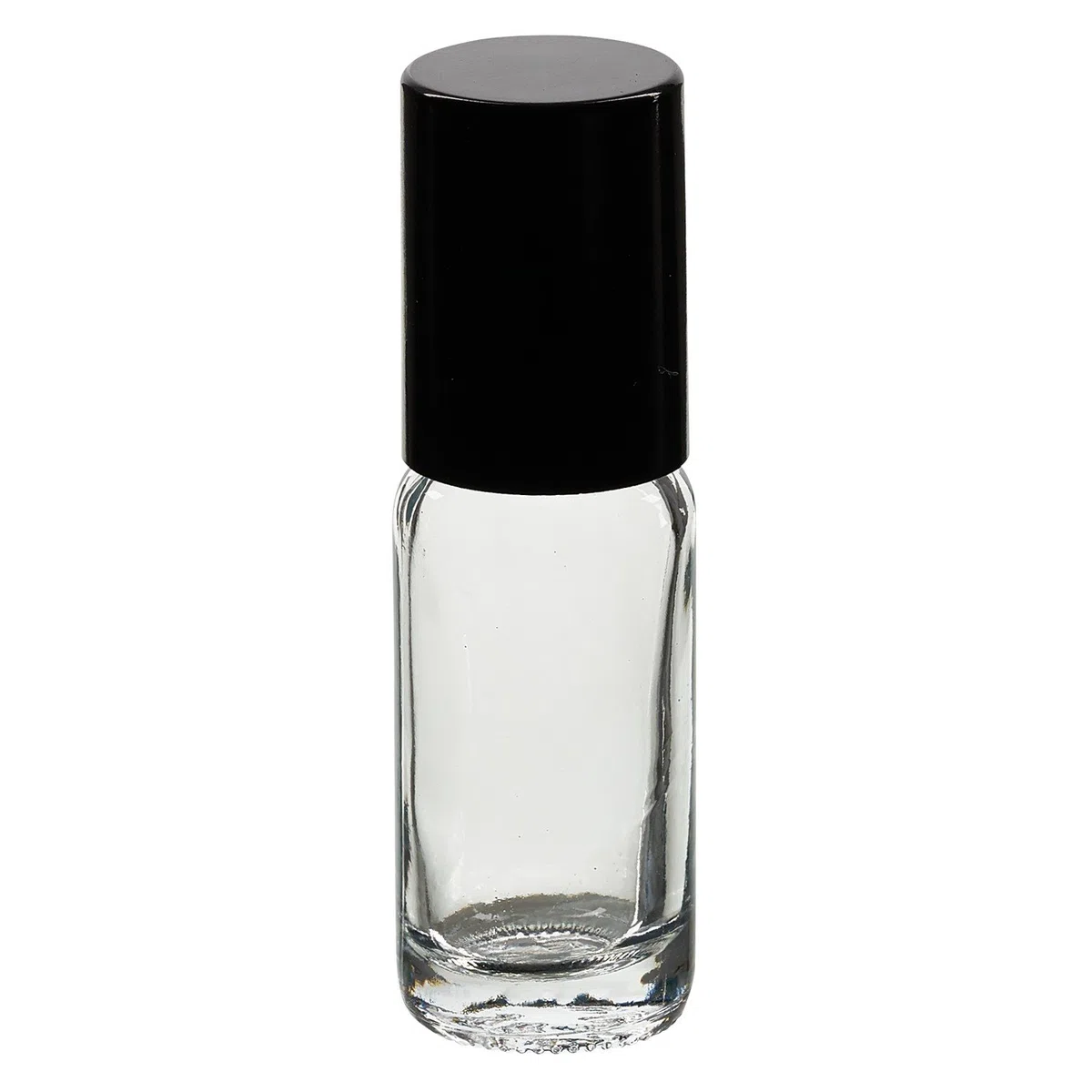 100x Glas Deostick mit klarer 10 mll Flasche, leerer Deo Roller - inkl. schwarzem Roll On Verschluss