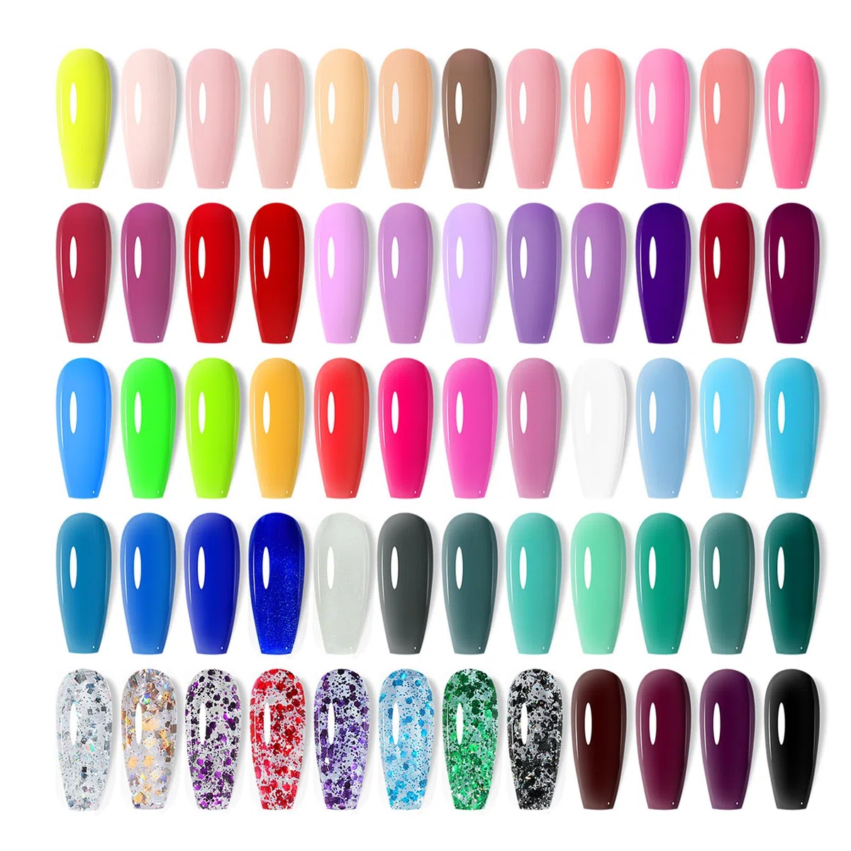 Gel Nagel Set 60 Farben Schnelltrocknend Langanhaltend Handpflege Werkzeug | Nagellack Set für Zuhause Salon Maniküre Spa Pflege Reisen Hochzeit Party Feiertag Festival Sommerurlaub