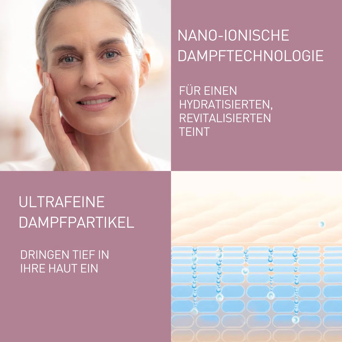 Panasonic Ionen-Steamer EH-XS01, Gesichtssauna, Nano-Ionen-Technologie, gründliche Gesichtsreinigung, Gesichtspflege, Mitesserentferner