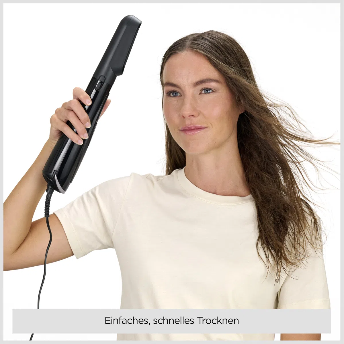BaByliss Style Smooth 1000, 3-in-1 Warmluftbürste zum Föhnen, Glätten und für Volumen, 1000W, AS128E