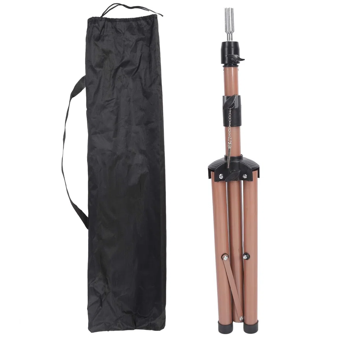 Perückenstativ, Professioneller Verstellbarer Perückenstativständer für Styling, Upgrade Faltbares Perückenständerstativ für Kosmetologie-Friseurtraining, Stabiler Mannequinkopfständer aus Aluminiumle