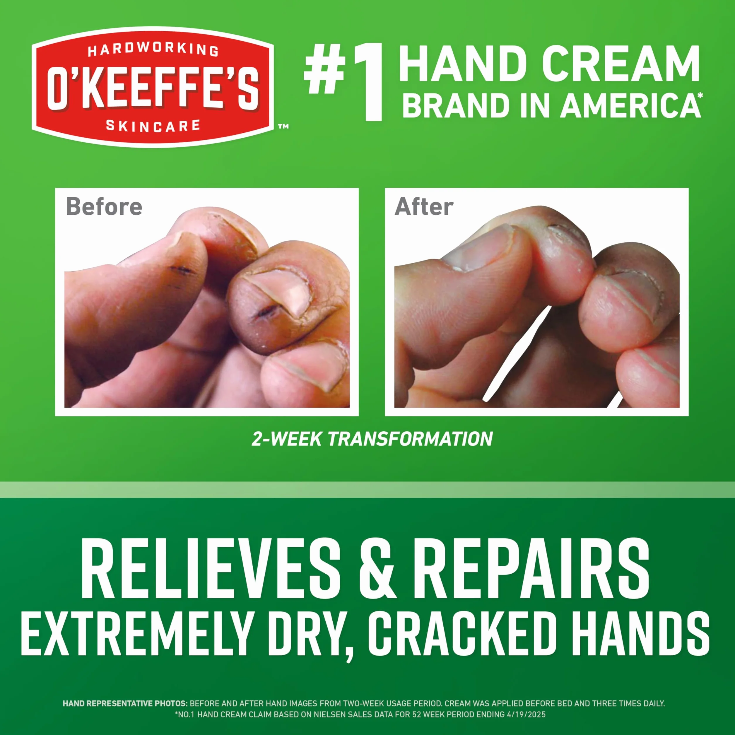 O'Keeffe's Working Hands Handcreme, Vorteilsgröße, 200 ml, 12 Stück