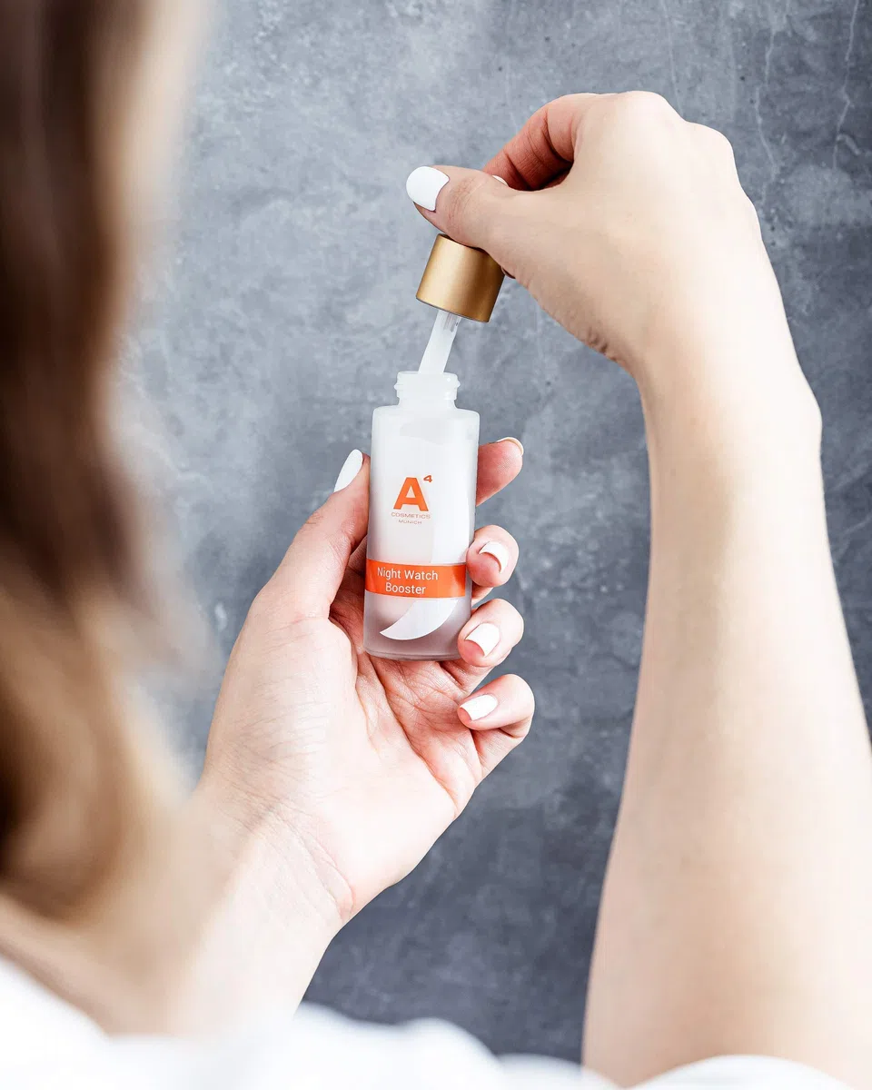 A4 - NIGHT WATCH BOOSTER Anti-Aging Nachtserum | Nachtpflege mit 100% Arganstammzellextrakt (20ml)