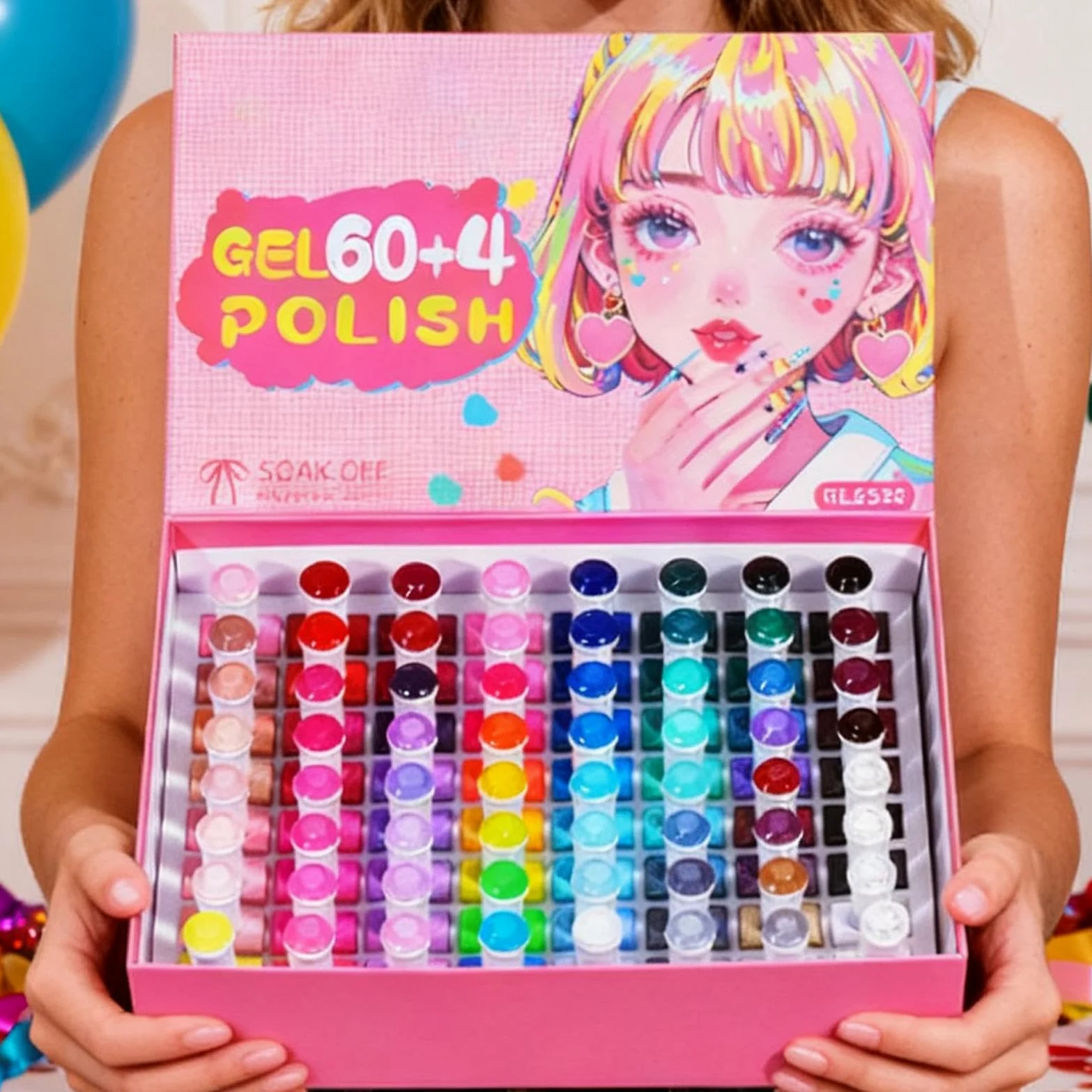 Gel Nagel Set 60 Farben Schnelltrocknend Langanhaltend Handpflege Werkzeug | Nagellack Set für Zuhause Salon Maniküre Spa Pflege Reisen Hochzeit Party Feiertag Festival Sommerurlaub