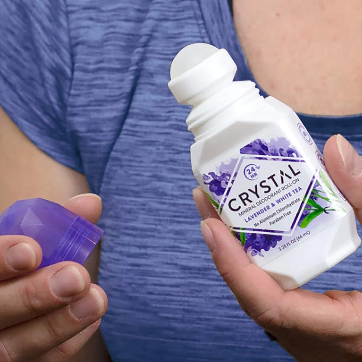 Crystal Essence Mineral Deodorant Roll-On, Lavender and White Tea, 2.25 Ounce (Pack of 12) by French Transit Ltd.
