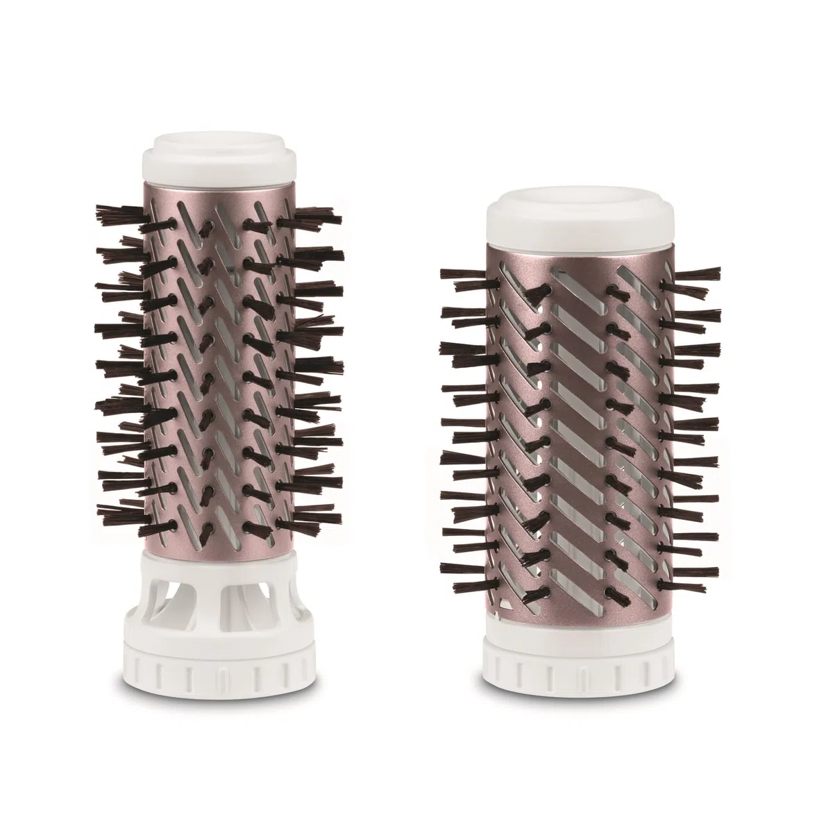 Rowenta Brush Activ Premium Care rotierende Warmluftbürste, Naturborsten für glänzendes Haar, Kaschmir-Keratin-Beschichtung, 2 Bürstenaufsätze 40mm und 50mm, 3 Stufen, Föhnbürste, weiß, CF9540