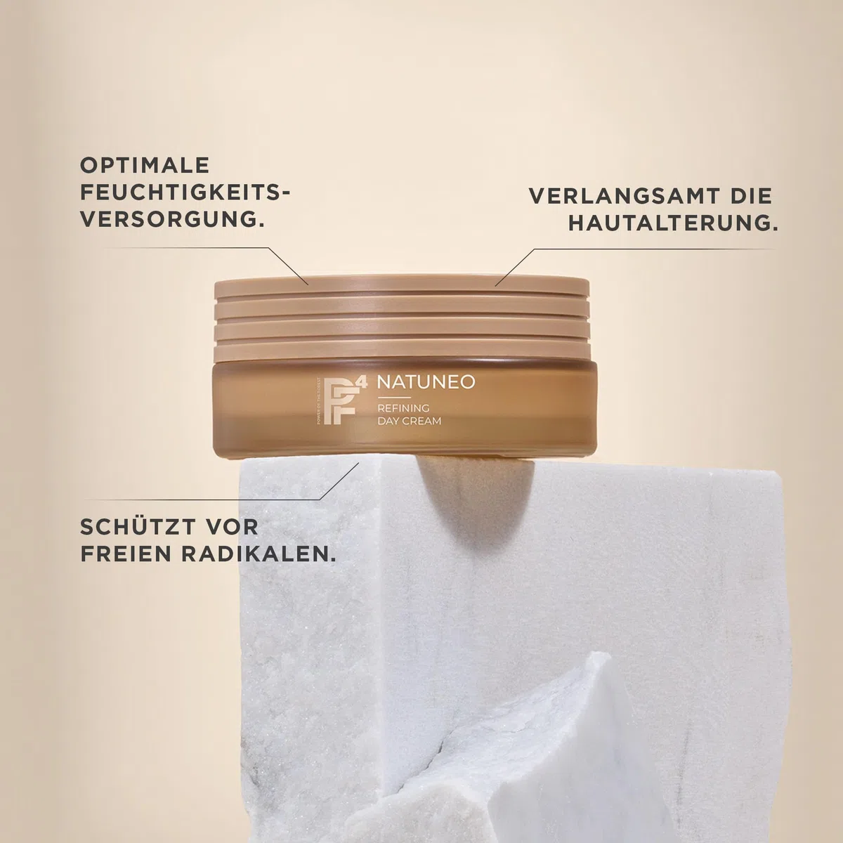ANNEMARIE BÖRLIND NATUNEO Refining Day Cream 50ml Für Reife Haut | Anti-Aging Tagescreme, Verlangsamt Hautalterung, Mildert Falten, Feuchtigkeitsspendend &Vitalisierend, Mit Sommerschneeflocke