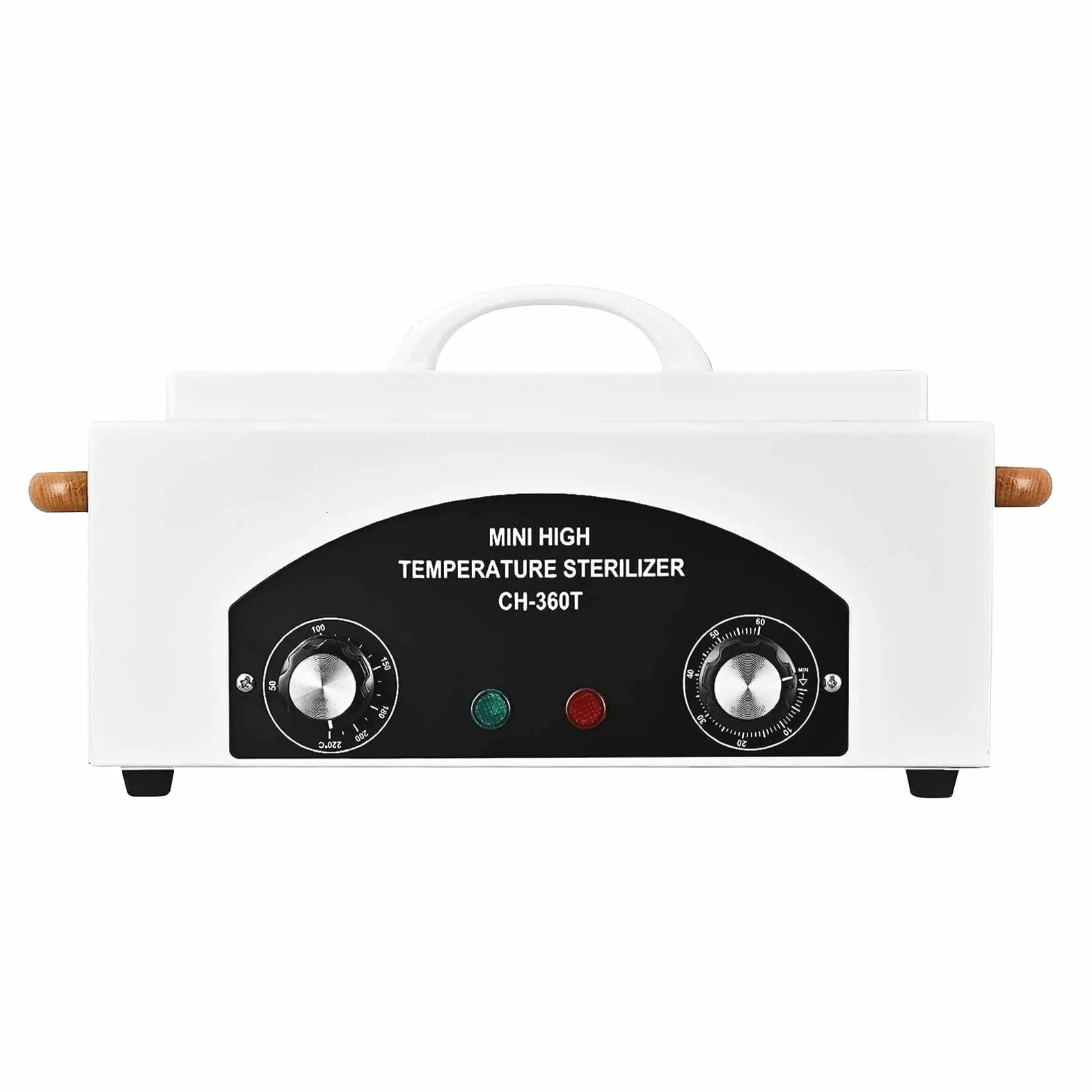 Sterilisator Hochtemperatur-Sterilisator-Nagel-Werkzeug-Sterilisator mit Timer für Kosmetik, Fusspflegestudios, Friseursalon (Weiß) (Weiß)
