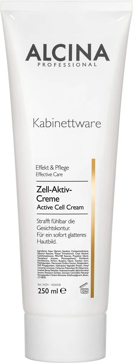 ALCINA Zell-Aktiv-Creme - 1 x 250 ml - Effekt & Pflege - Für ein sofort glatteres Hautbild und nachweislich verringerte Fältchen - Unterstützt die hauteigene Collagenproduktion