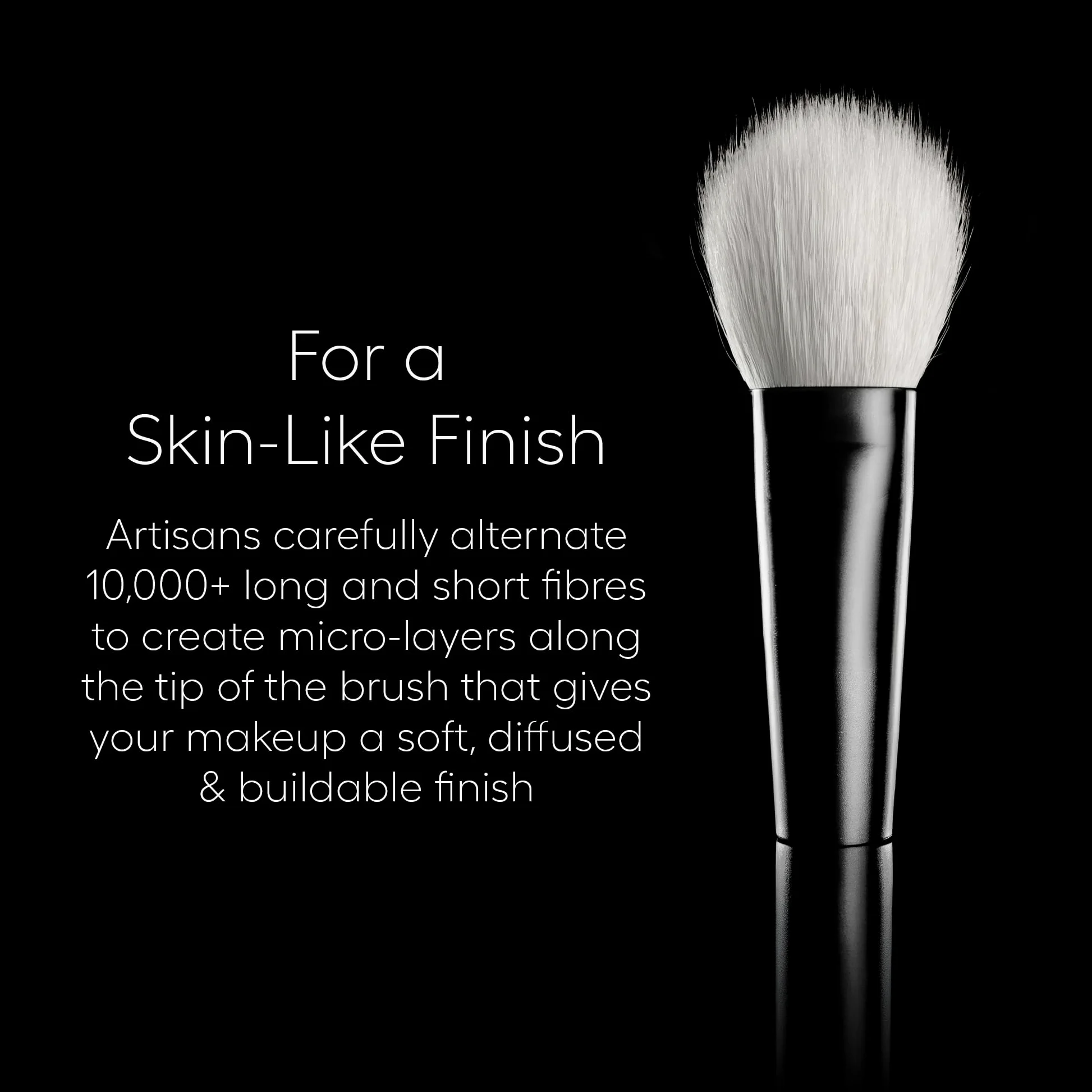 rephr Shodo 05 No-Makeup Make-up Pinsel für Rouge und Bronzer, Ziegenhaar | Über 10.000 versetzte Ziegenhaarfasern verteilen Rouge und Bronzer zu einem weichen, aufbaubaren, hautähnlichen Finish