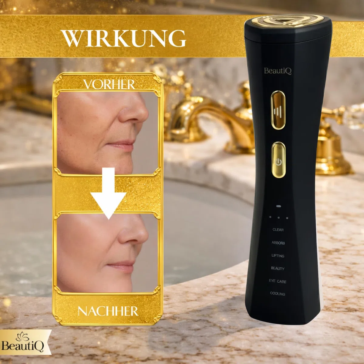 Beauty Lumèra PRO Anti-Aging & RF Gerät | Lichttherapie | 6 Funktionen in 1 Tool - Cleaning, Lifting, Beauty, Pflege, Eye-Care, Kühlung- für schöne und junge Haut | Faltenreduktion Gesicht