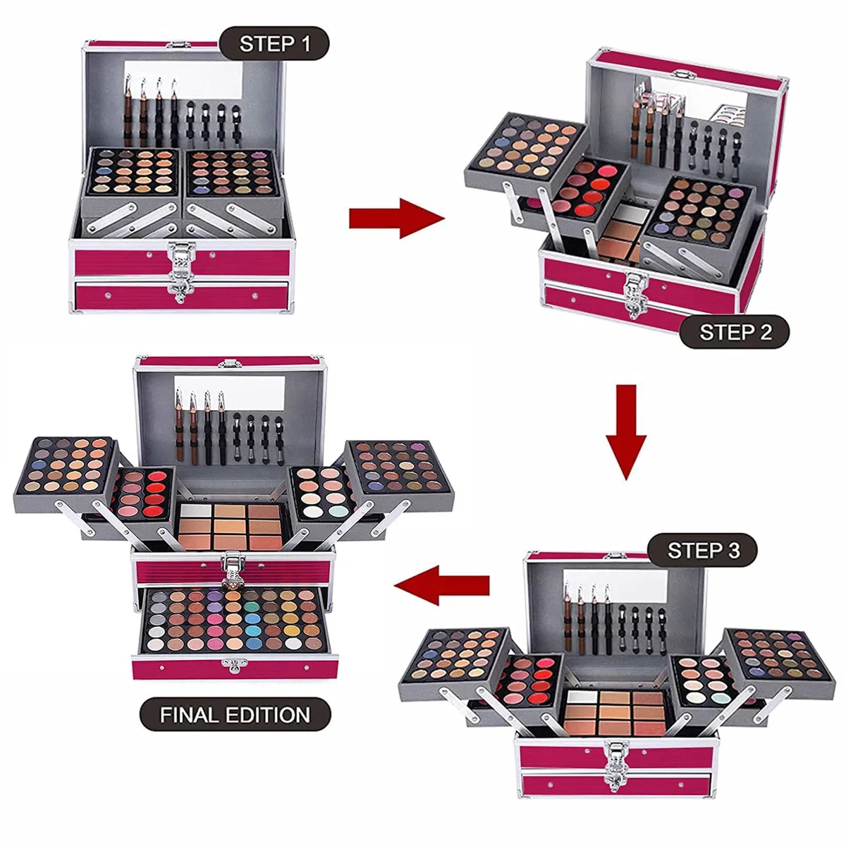 UNIFULL - 132 Farben All-in-One-Make-up-Set für Frauen, professionelles Make-up-Set, Make-up-Geschenkset für Frauen u