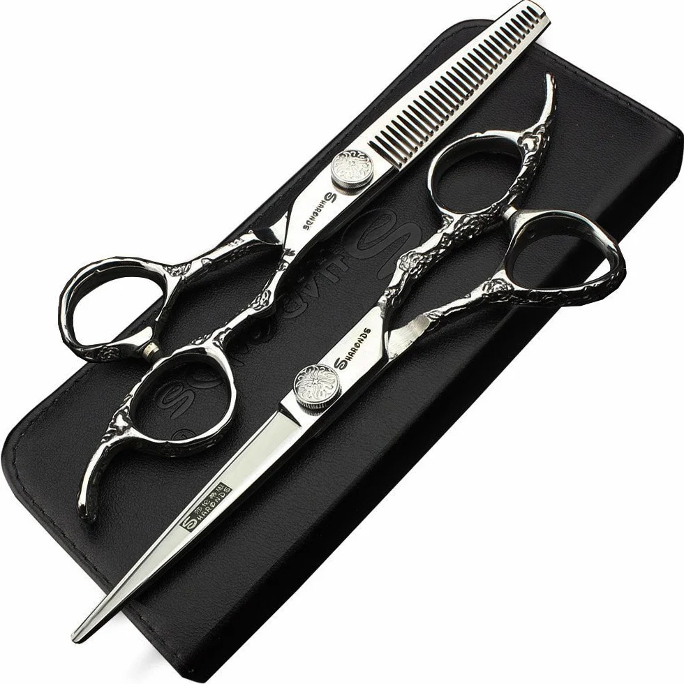 SHARONDS High Class Haarschere 6/7inch Professionelle Schere für Haar Verdünnung Set (6 Zoll 2PC)