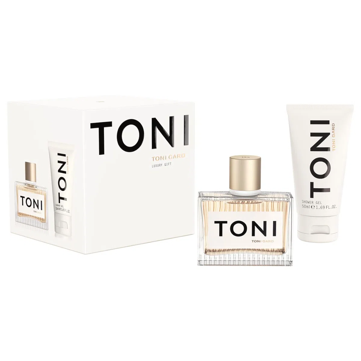Toni Gard TONI FOR ALL Set - Toni Eau de Parfum 40 ml + Toni Shower Gel 50 ml, Molekular-Duft, Weißes Zedernholz, Ambroxan, Moschus, Holziger Bernstein, unisex, Geschenkset