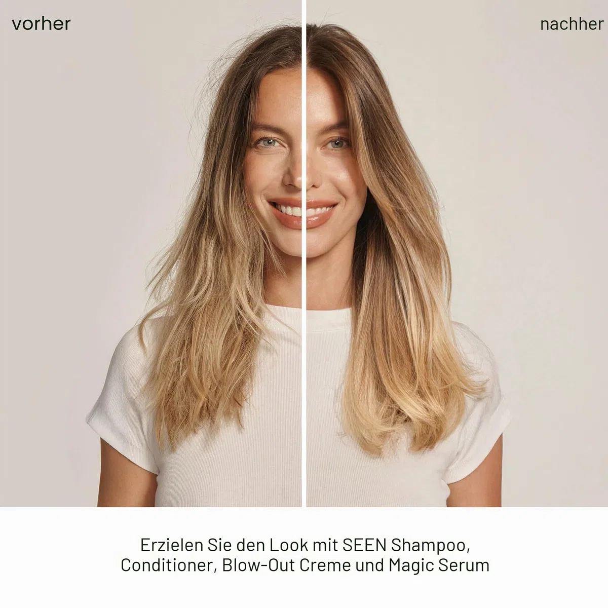SEEN Ausblascreme, parfümfrei, nicht komedogene Haarcreme, dermatologisch entwickelt, reduziert Kräuseln, Hitzeschutz, sicher für empfindliche, zu Ekzemen und zu Akne neigende Haut