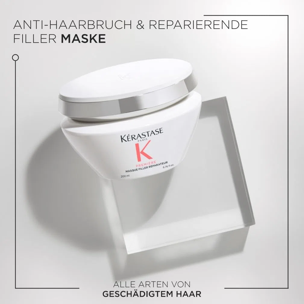Kérastase Première Masque Filler Réparateur Hair Mask, Reparierende Haarmaske gegen Haarbruch für geschädigtes Haar, Mit Peptiden und Glycin