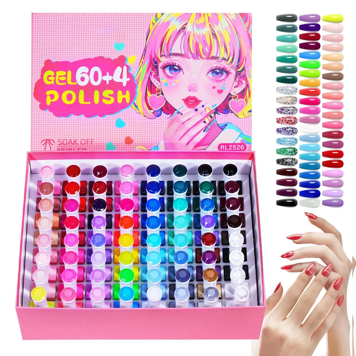 Gel Nagellack Set 60 Farben Schnelltrocknend Langanhaltend Handpflege | Gel Lack Farben Für Täglich Zuhause Reise Maniküre Spa Pflege Hochzeit Party Feiertag Festival Sommer