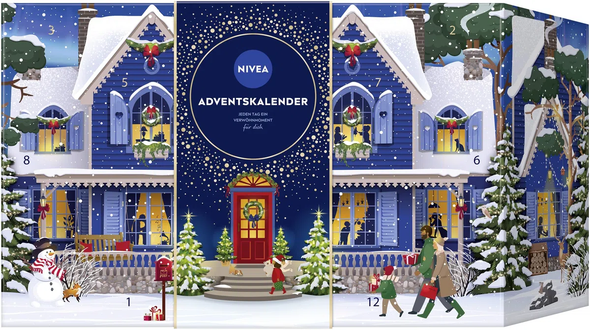 NIVEA Adventskalender 2025 24 Türchen Pflegeprodukte Weihnachtskalender Pflegeset