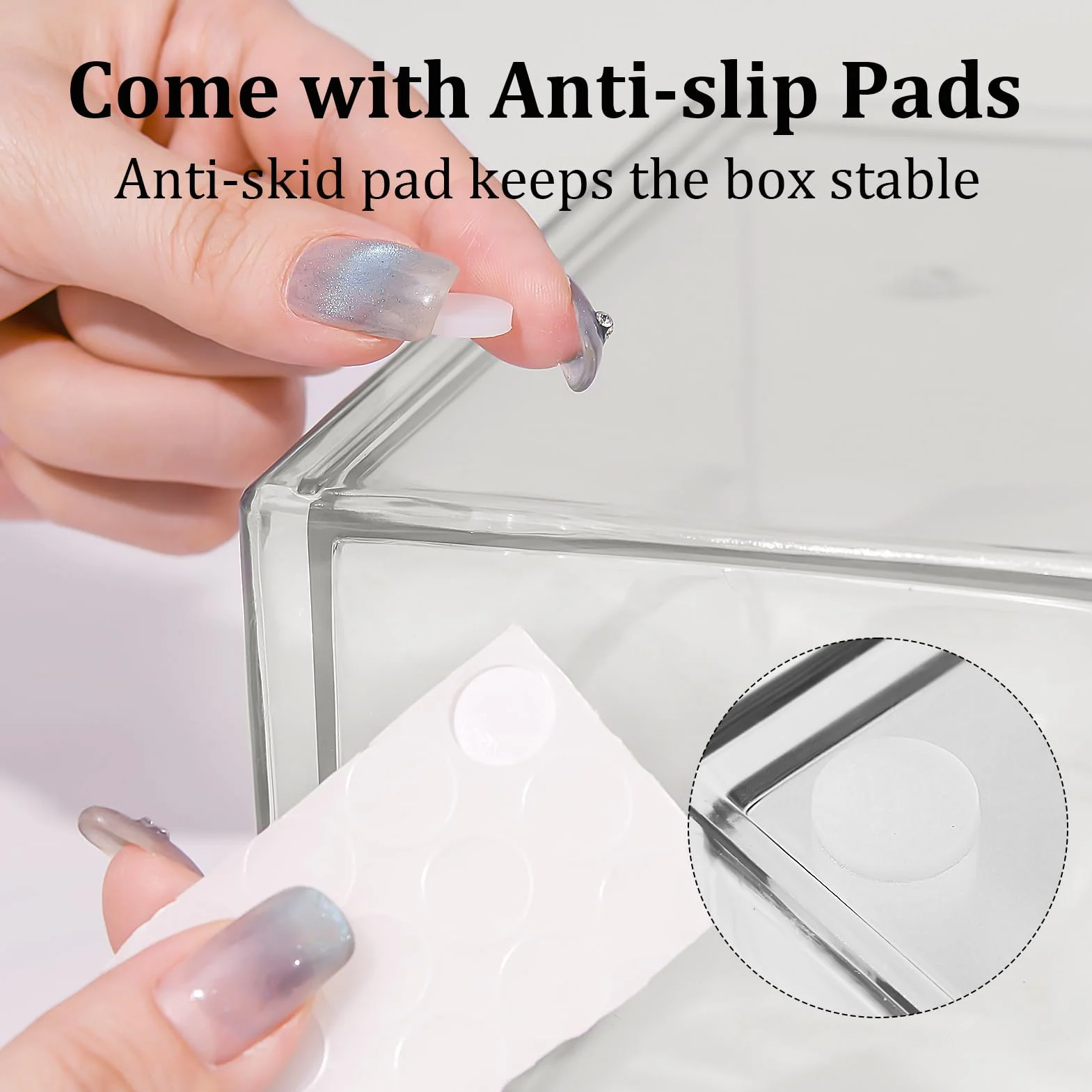 SortNStore Große Kosmetik Organizer mit 4 Breiten Schubladen 2er-Set Acryl Stapelbare Schubladenbox