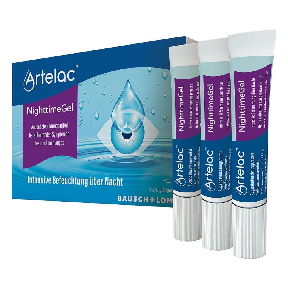 Artelac Nighttime Gel Augengel - Feuchtigkeitspflege zur Nacht 3X10 g