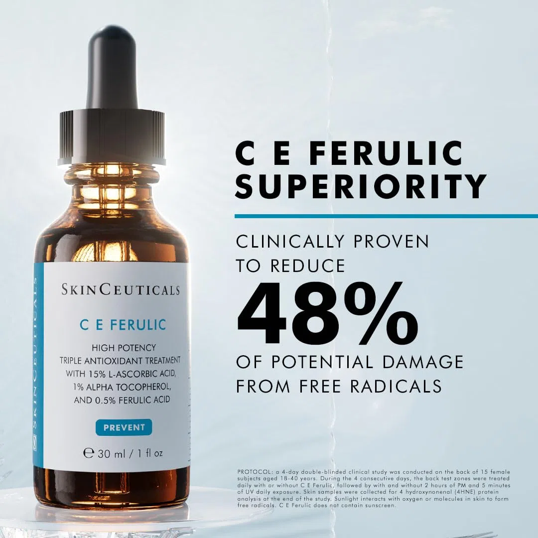 Skin Ceuticals C E Ferulic High Gesichtsserum, hochwirksame Dreifach-Antioxidantien-Behandlung, 30 ml