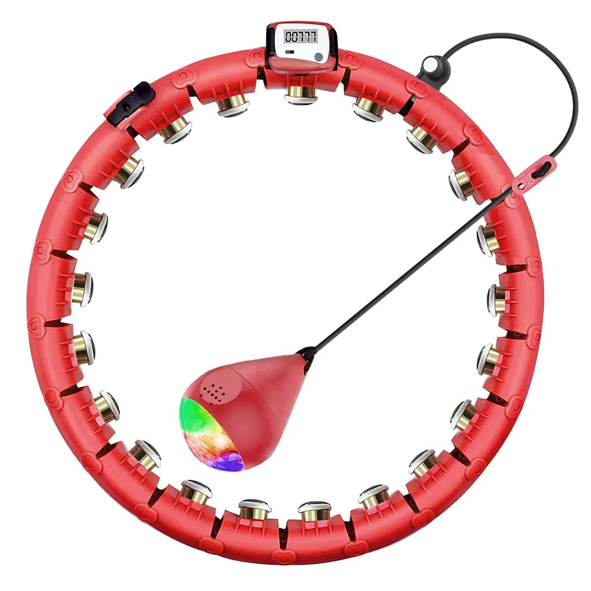 Smart Hula Hoop, Smart Hula Hoop Reifen Erwachsen & Anfänger, Smart Fitness Reifen mit Zähler, 24 Einstellbare Hoola Hoop Reifen für Gewichtsverlust und Fitness