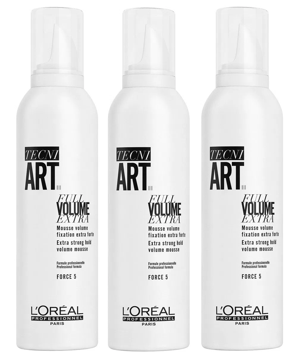 3er Force 5 Mousse Loreal Professionnel Tecni Art Full Volume Extra 250 ml