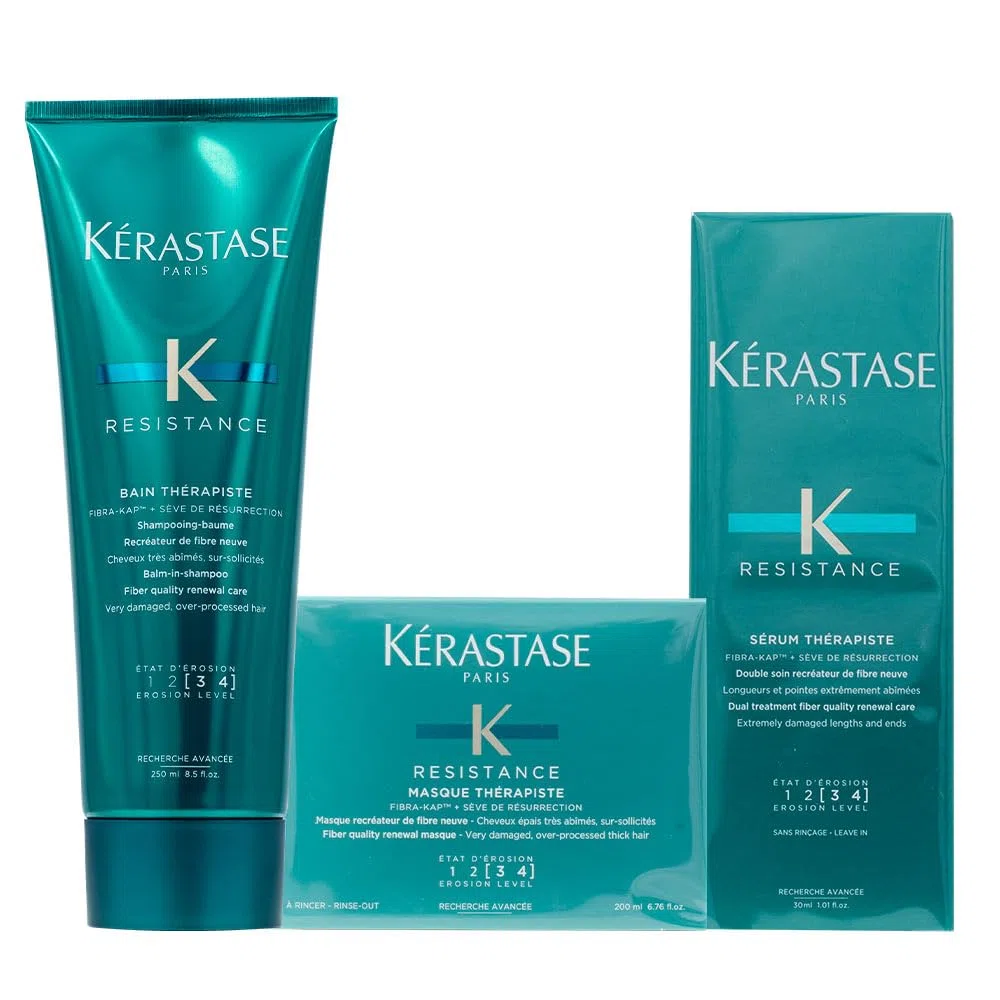 Kerastase Resistance Bain Therapiste 250ml Masque 200ml Serum 30ml