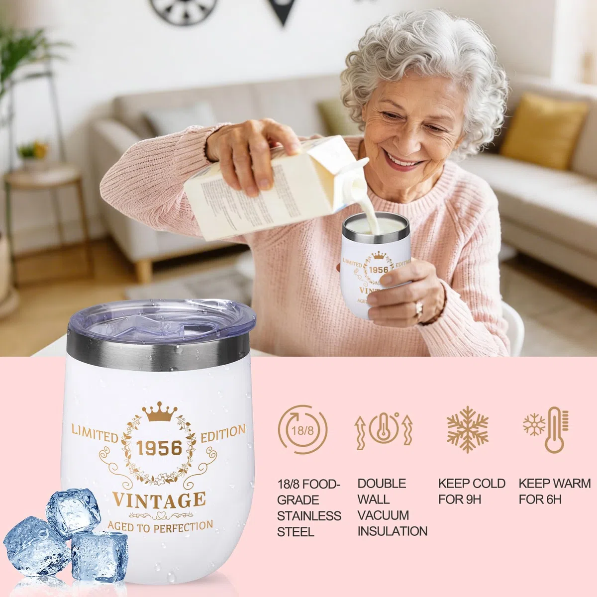 70th Geburtstagsgeschenke für Frauen, Pflege-Paket Relaxing Spa Kit mit Tumbler Decke