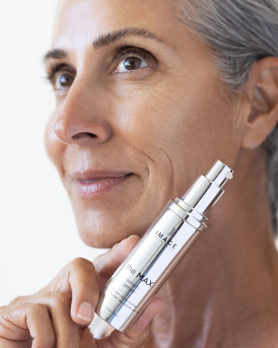 IMAGE Skincare The MAX Serum – Anti-Aging-Pflege, Gesichtsserum mit pflanzlichen Stammzellen, Peptidkomplex und Antioxidantien, Tag- und Nachtserum, reduziert sichtbar Linien und Falten – 30 ml