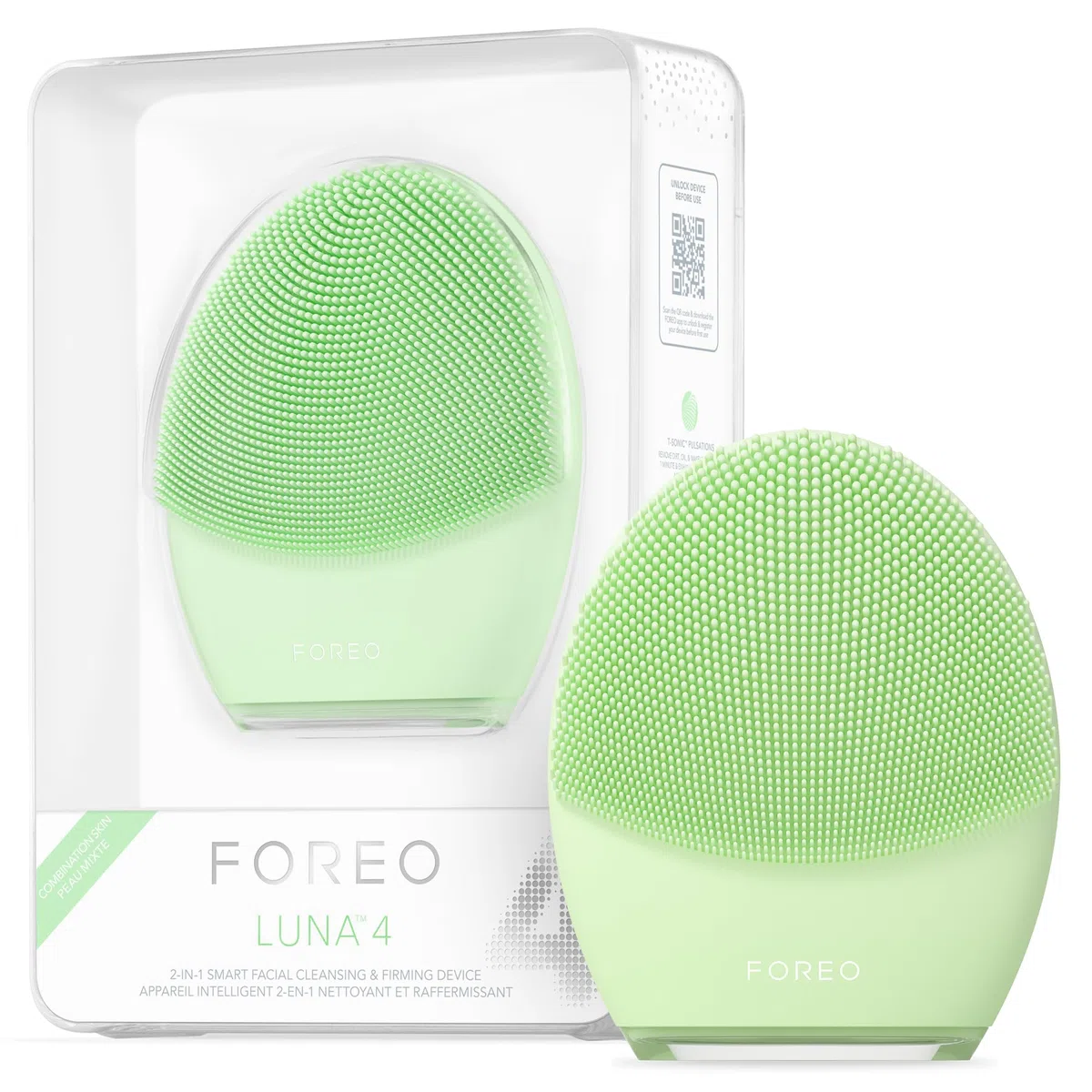FOREO LUNA 4 Gesichtsreinigungsbürste - Straffende Gesichtsmassage - Anti-Aging-Pflege - Verbessert die Aufnahme von Gesichtspflegeprodukten - Einfache Gesichtspflege-Tools - Misch haut