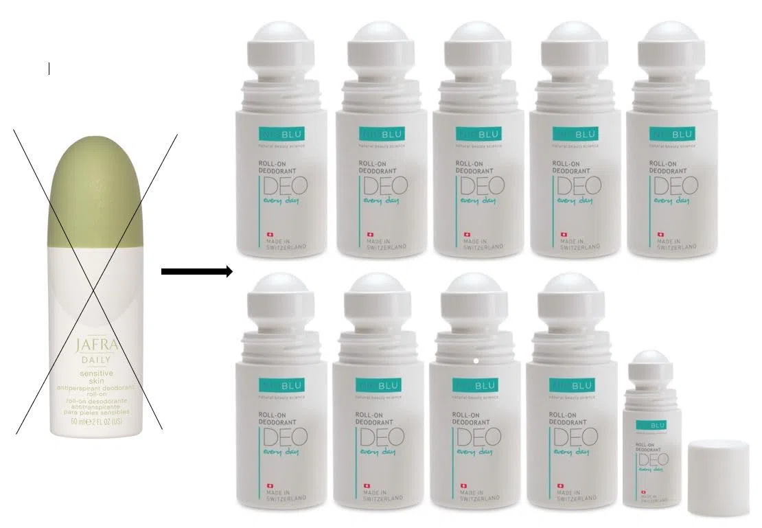 NIOBLU Deodorant Roll-on 10er Set, 10x50ml