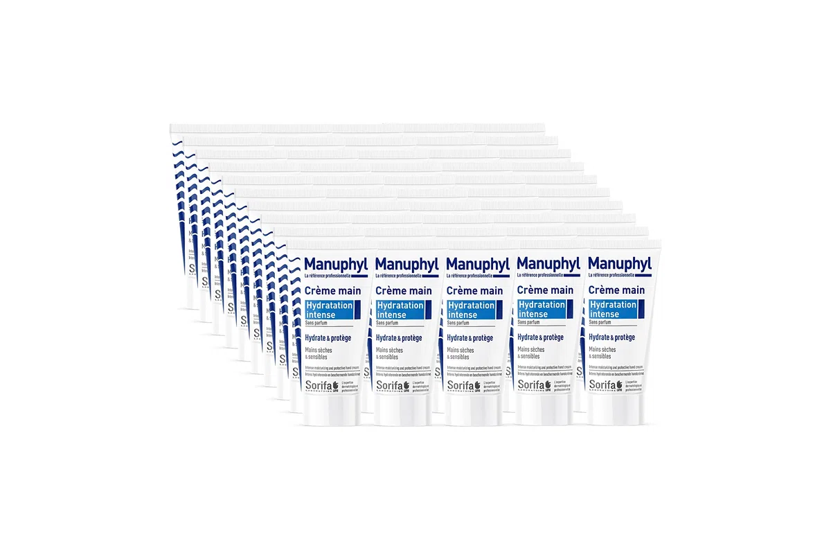 Manuphyl Standard 50 Stück Handcreme, regenerierend, schützend und feuchtigkeitsspendend, Tube 50 ml