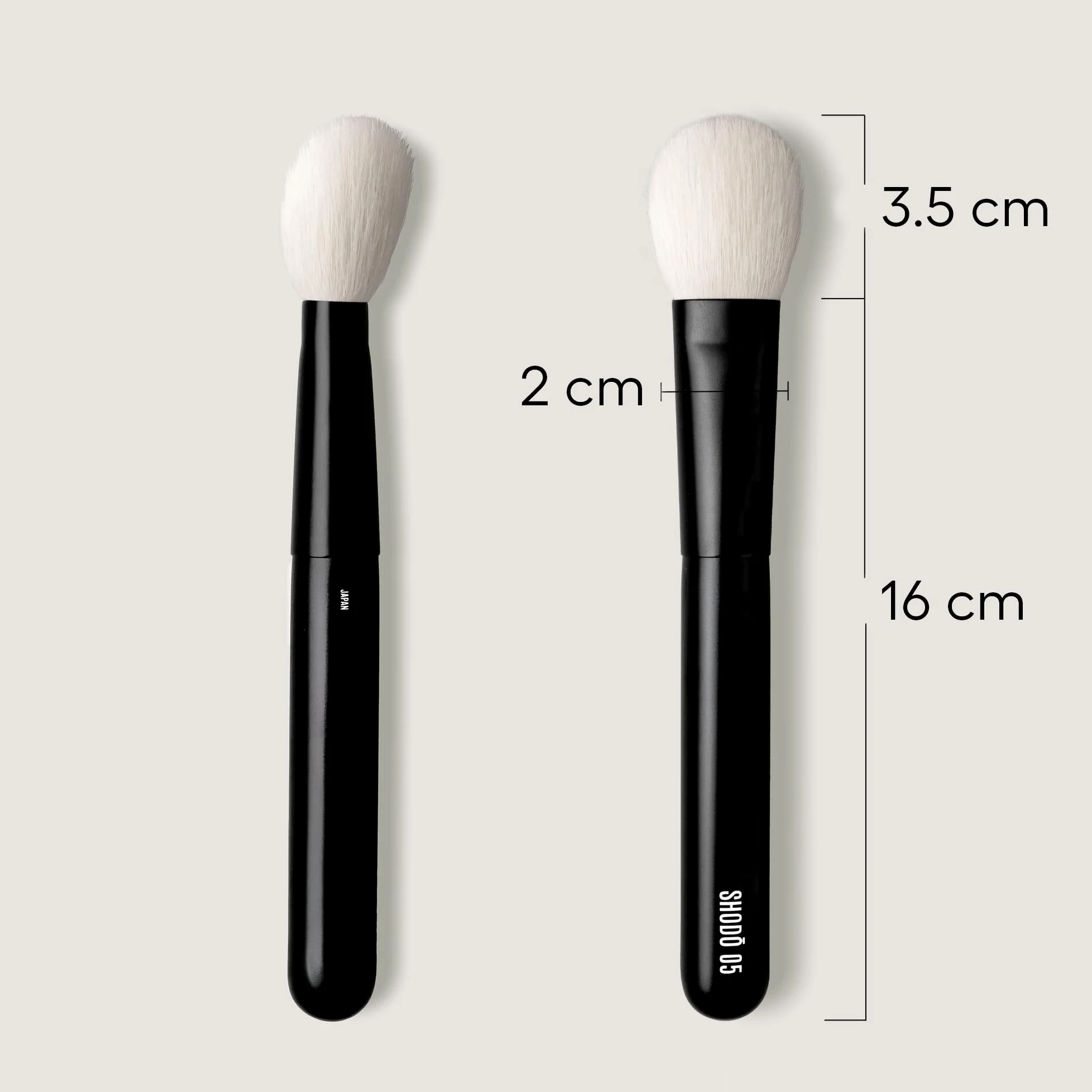 rephr Shodo 05 No-Makeup Make-up Pinsel für Rouge und Bronzer, Ziegenhaar | Über 10.000 versetzte Ziegenhaarfasern verteilen Rouge und Bronzer zu einem weichen, aufbaubaren, hautähnlichen Finish