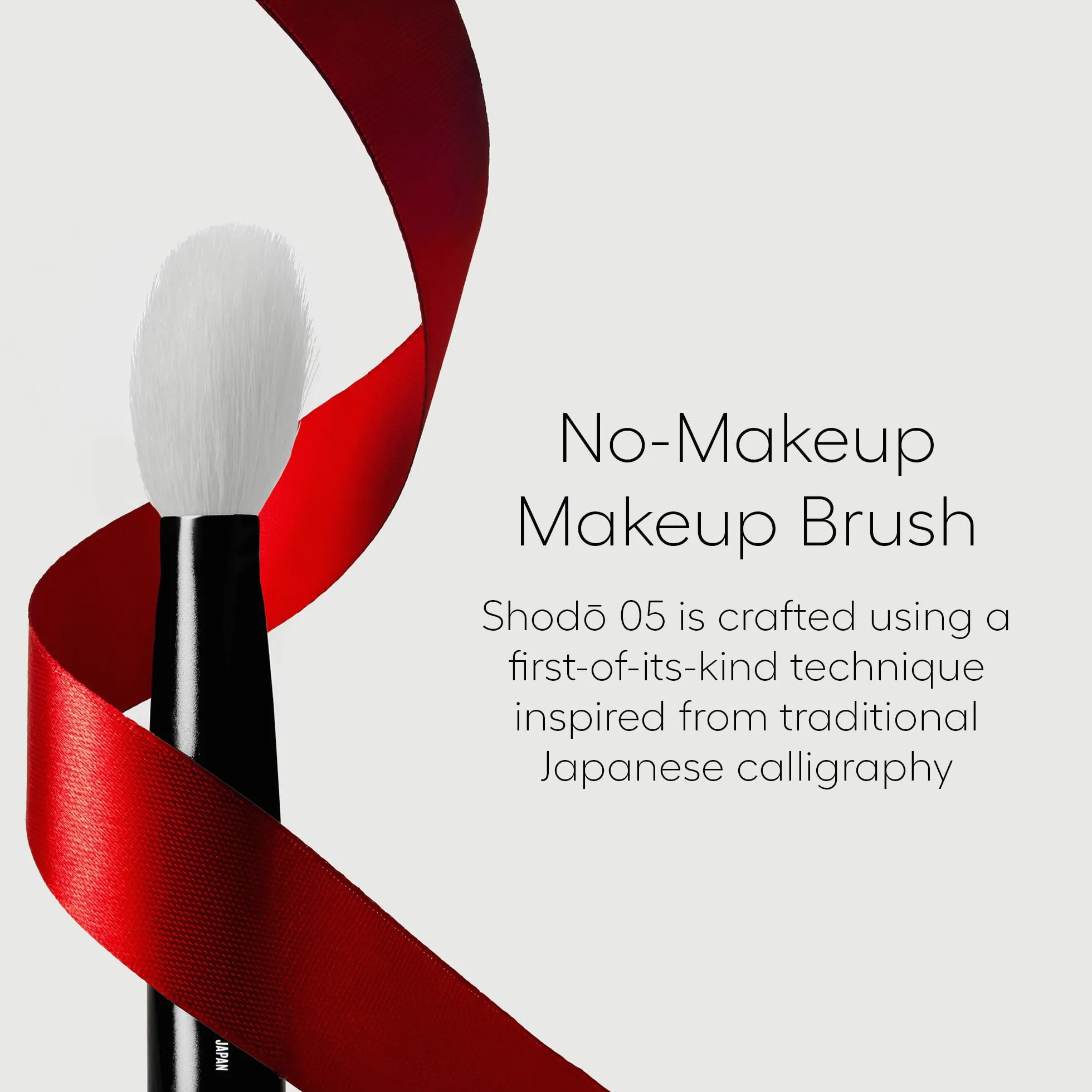 rephr Shodo 05 No-Makeup Make-up Pinsel für Rouge und Bronzer, Ziegenhaar | Über 10.000 versetzte Ziegenhaarfasern verteilen Rouge und Bronzer zu einem weichen, aufbaubaren, hautähnlichen Finish