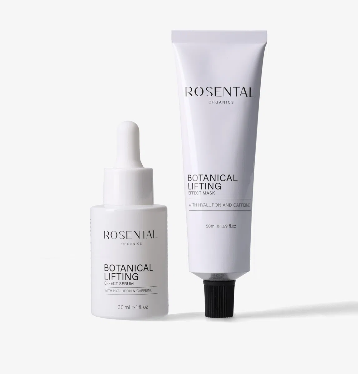 ROSENTAL ORGANICS Botanical Lifting Effect Duo Set Anti-Aging Serum Maske Hyaluron Koffein Made in Germany