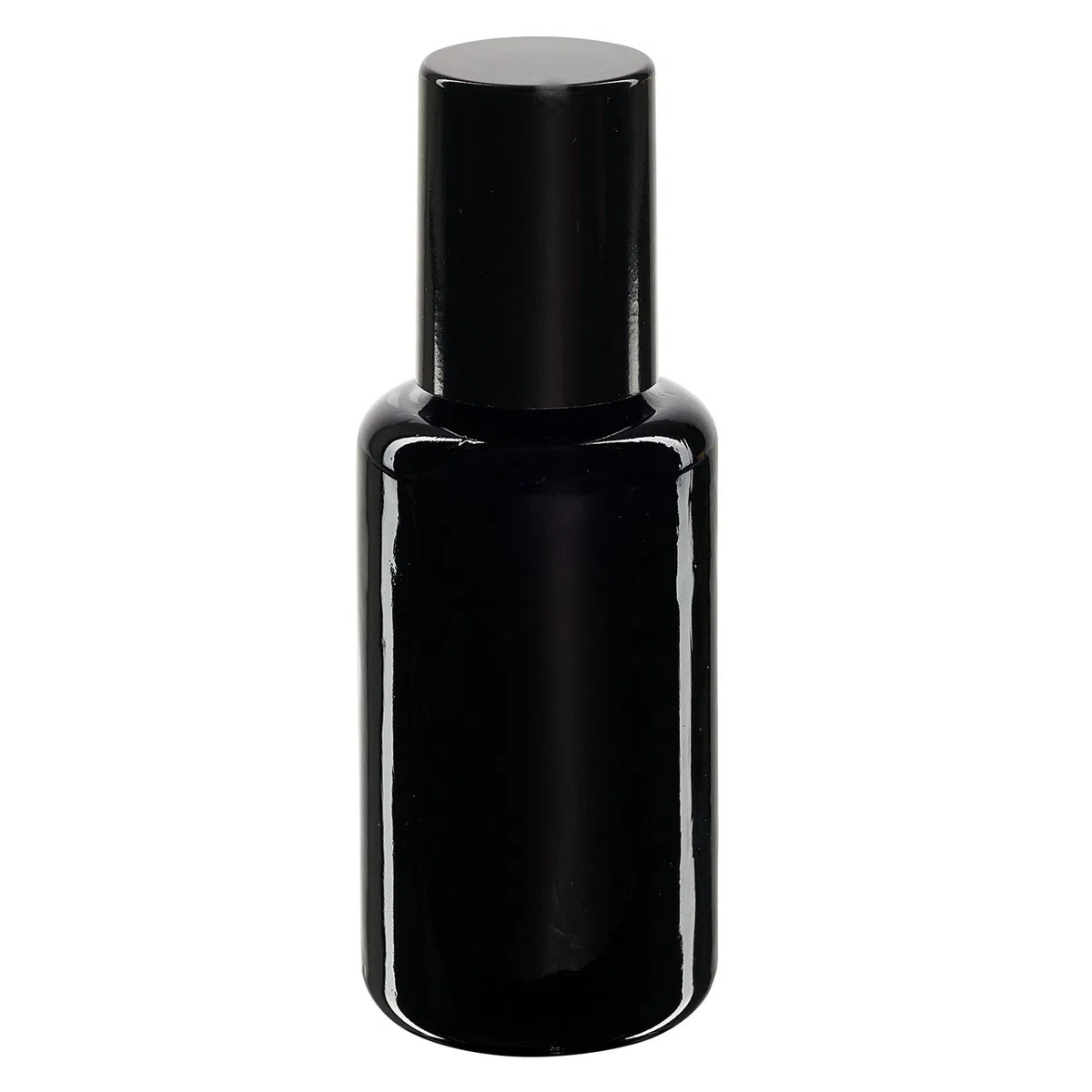 100x Glas Deostick mit violetter 20 mll Flasche, leerer Deo Roller - inkl. schwarzem Roll On Verschluss