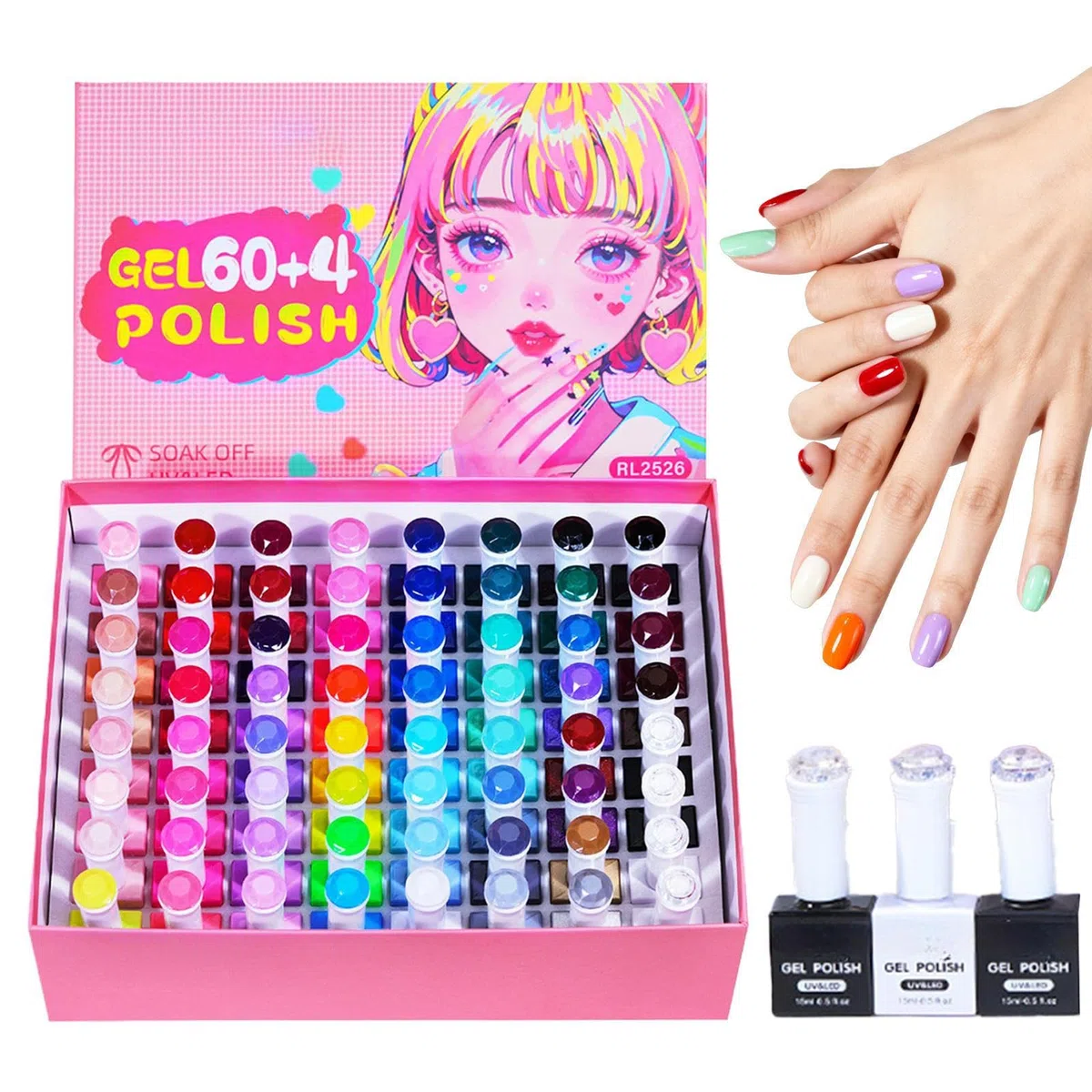 Gel Nagellack Set 60 Farben Schnelltrocknend Langanhaltend Handpflege | Gel Lack Farben Für Täglich Zuhause Reise Maniküre Spa Pflege Hochzeit Party Feiertag Festival Sommer
