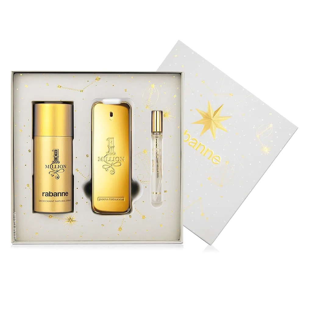 RABANNE 1 Million Eau de Toilette Set 100ml + Deodorant 150ml + Travel Spray 10ml