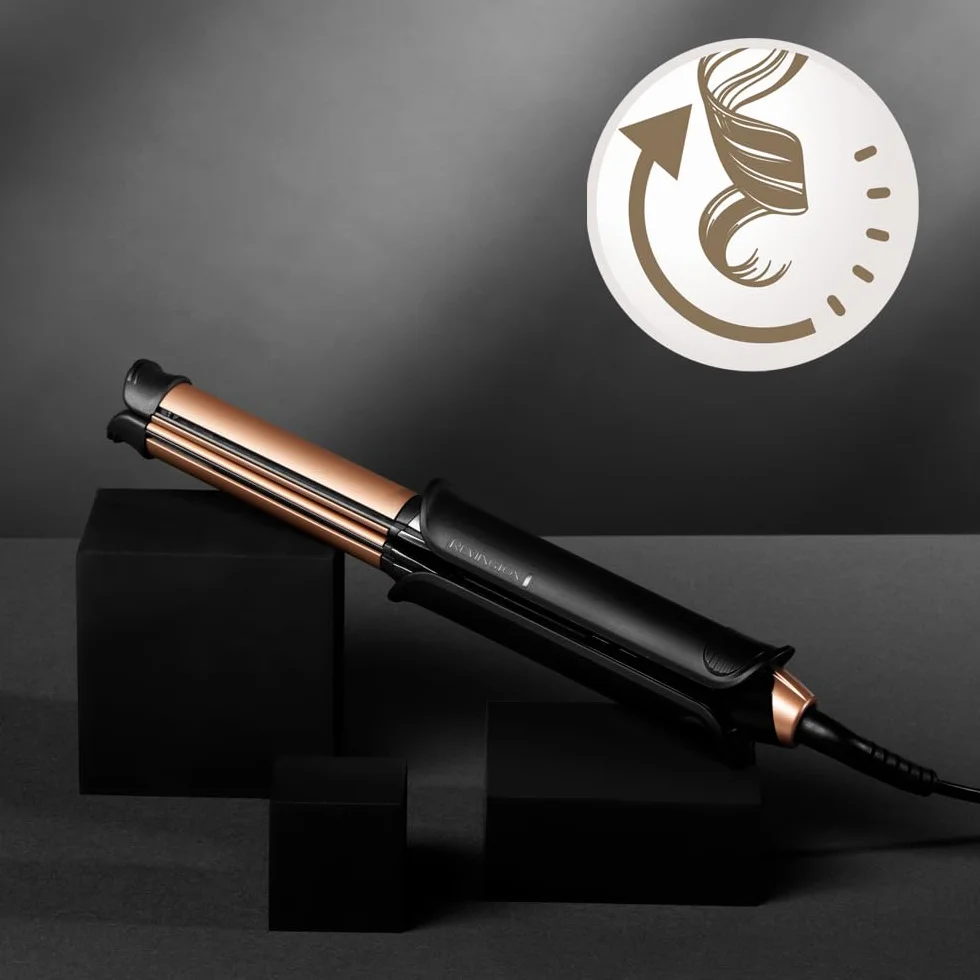 Remington ONE Glätteisen & Lockenstab [2in1 Multistyler] Glätt-/ Lockenmodus mit zuschaltbarer beheizter Außenfläche, 150-230°C, digitales Display, Haarglätter S6077