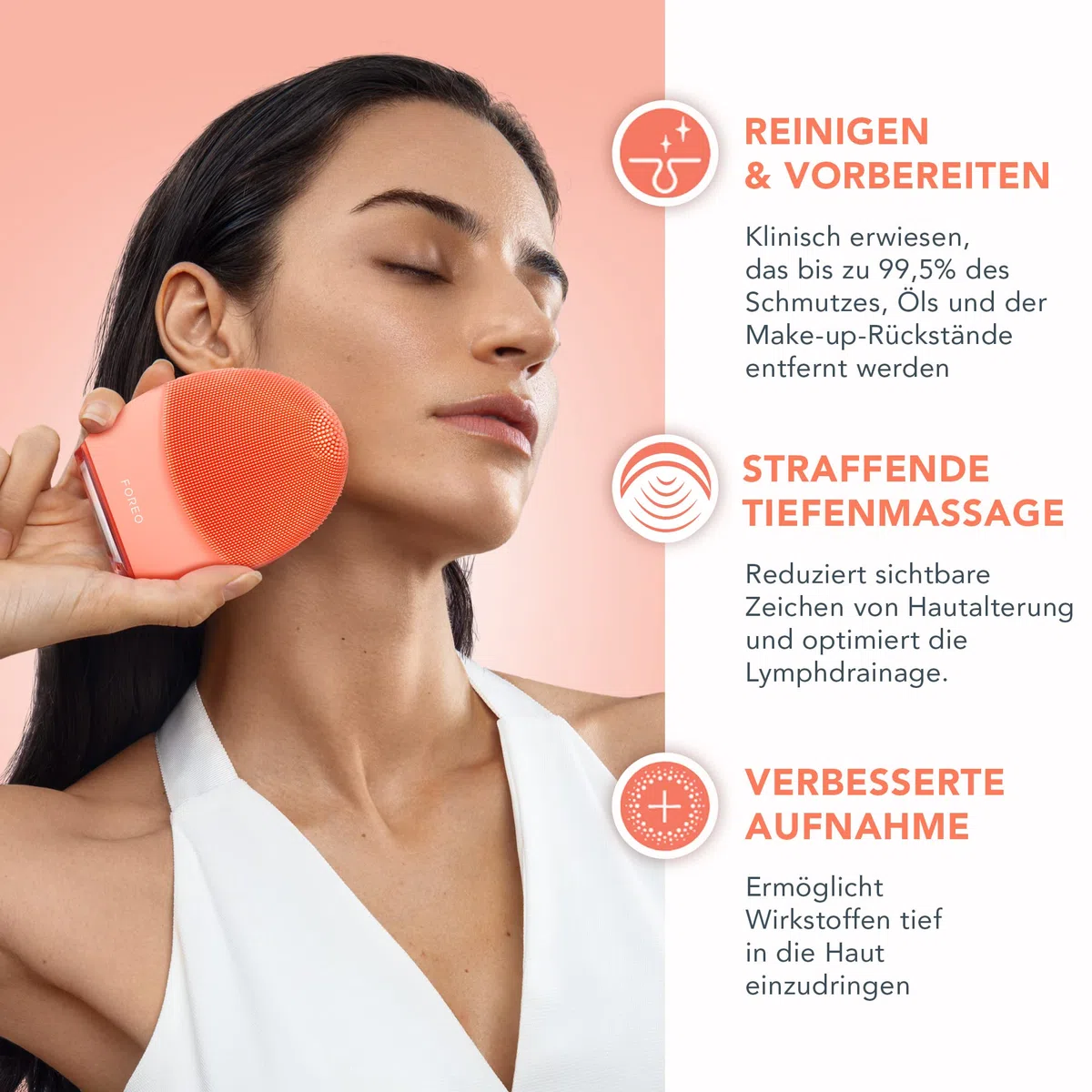 FOREO LUNA 4 Gesichtsreinigungsbürste + Micro-Foam Cleanser 2.0 100 ml Set | Gesichtsreinigungsbürste, Silikonbürste, Gesichtsreiniger, Reinigungsschaum, Empfindliche Haut, Sanftes Peeling