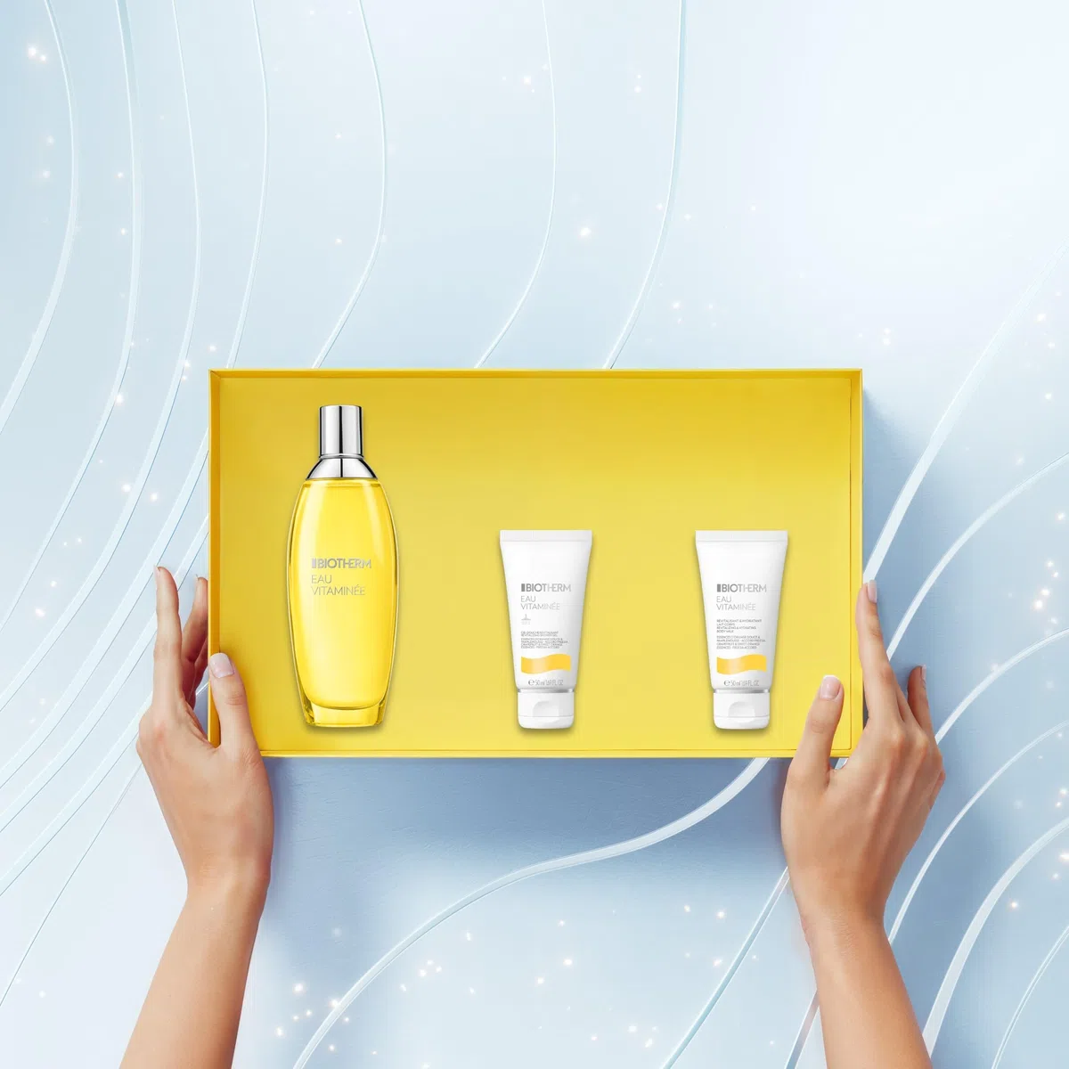 Biotherm Eau Vitaminée Geschenkset (Eau de Toilette 100ml, Duschgel 50ml & Body Milk 50ml), 3-teiliges vitalisierendes Körperpflege-Set, mit Zitrusduft, für alle Hauttypen