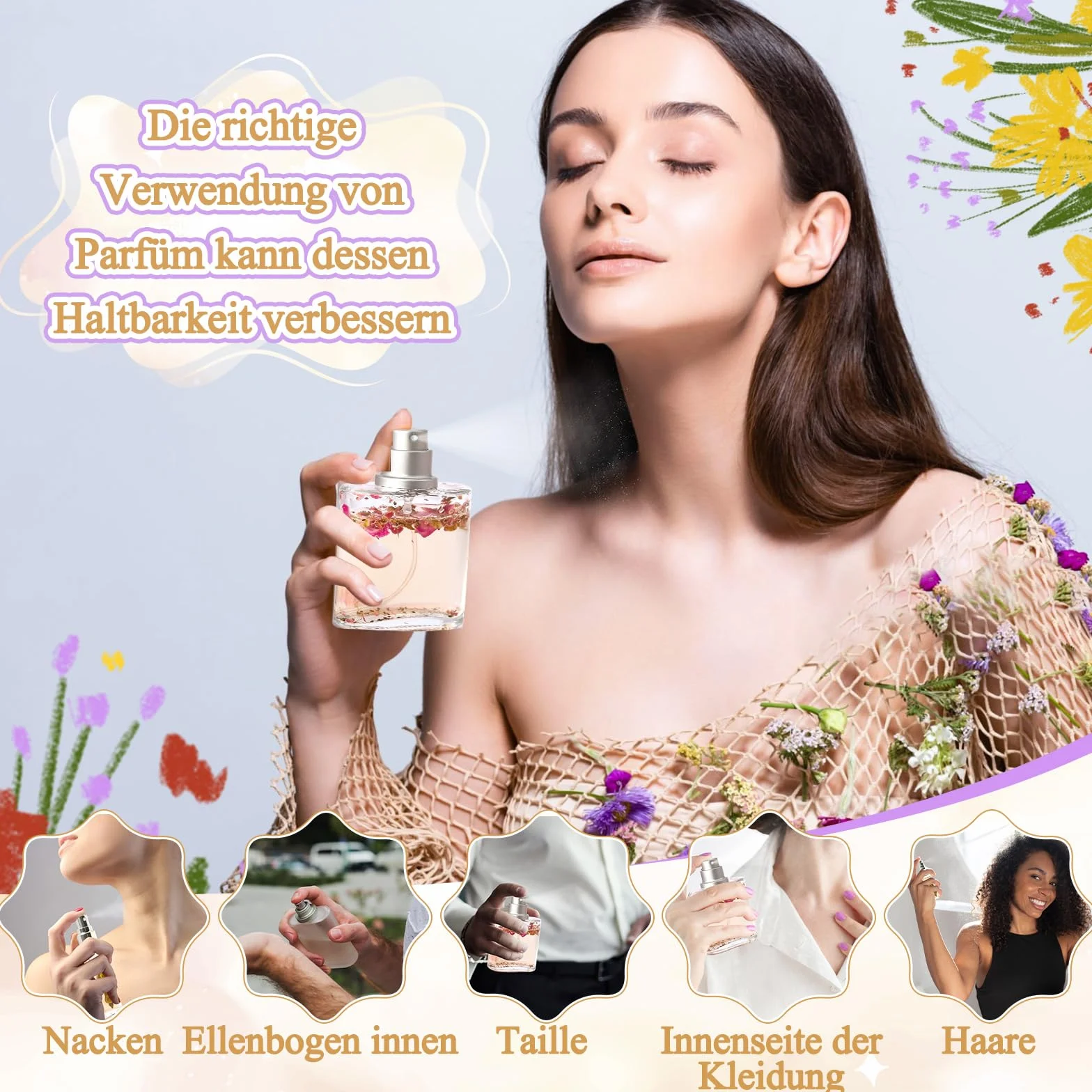 Vezerd Parfüm Selber Machen Set, Perfume Oil Making Kit, DIY mit Ätherisches Öl, Mini Düfte Geschenk für Frauen