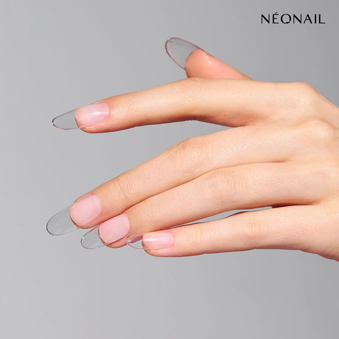 NÉONAIL Flexi Tips Set – Nagelverlängerung mit Invisible Flexi Tips Oval (300 Stück), LED Lampe & Flexi Tips Base Coat – Für natürlich aussehende Gel-Nägel in nur 20 Minuten
