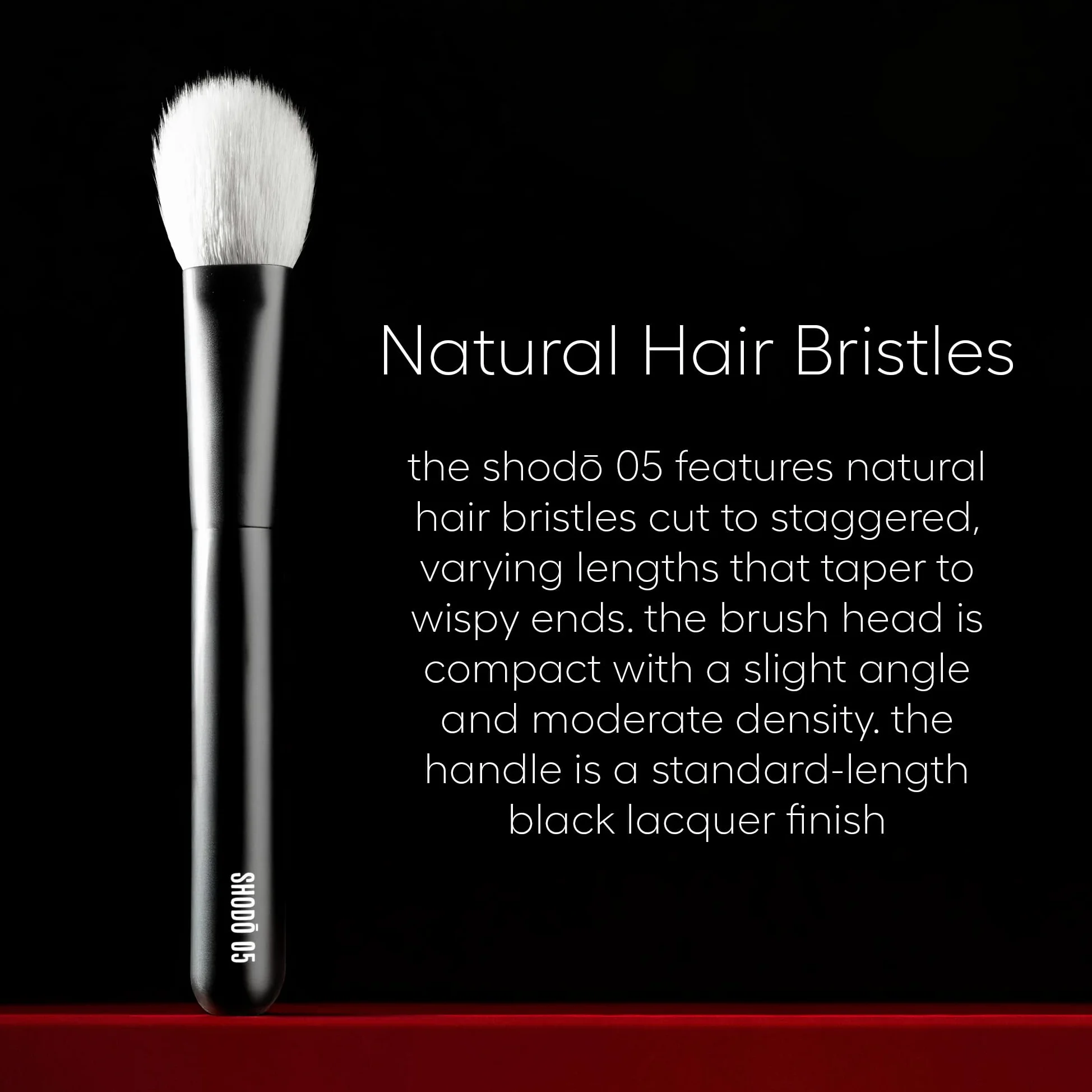 rephr Shodo 05 No-Makeup Make-up Pinsel für Rouge und Bronzer, Ziegenhaar | Über 10.000 versetzte Ziegenhaarfasern verteilen Rouge und Bronzer zu einem weichen, aufbaubaren, hautähnlichen Finish