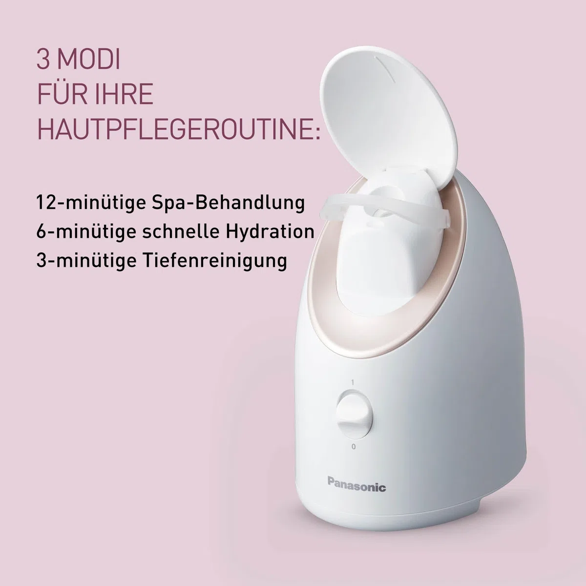 Panasonic Ionen-Steamer EH-XS01, Gesichtssauna, Nano-Ionen-Technologie, gründliche Gesichtsreinigung, Gesichtspflege, Mitesserentferner