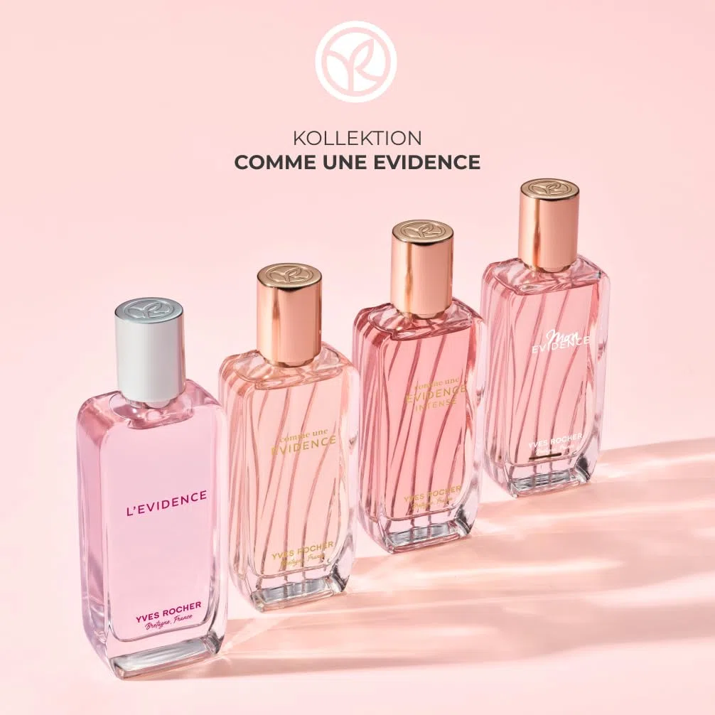 Yves Rocher COMME UNE EVIDENCE Set Eau de Parfum 50ml Duschgel 200ml Bodylotion 200ml Floraler Chypre-Duft Rose Bergamotte Patschuli Damen