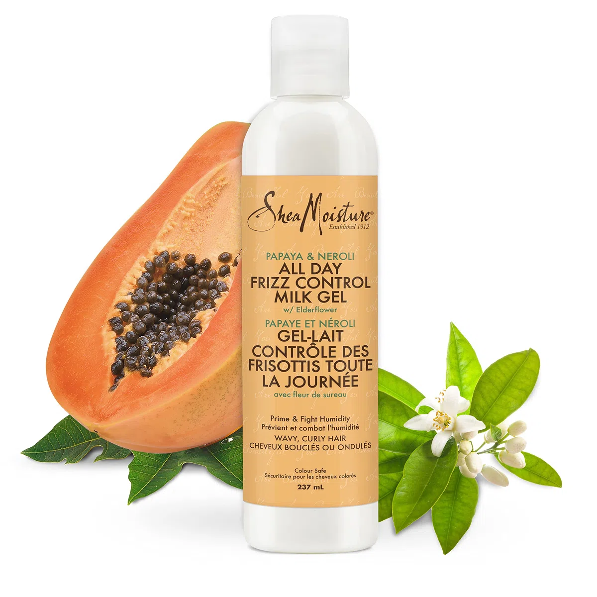 Shea Moisture SheaMoisture Milk Gel for Wavy, Curly Hair, Papaya and Neroli, paraben-free 237ml, 237 Milliliters