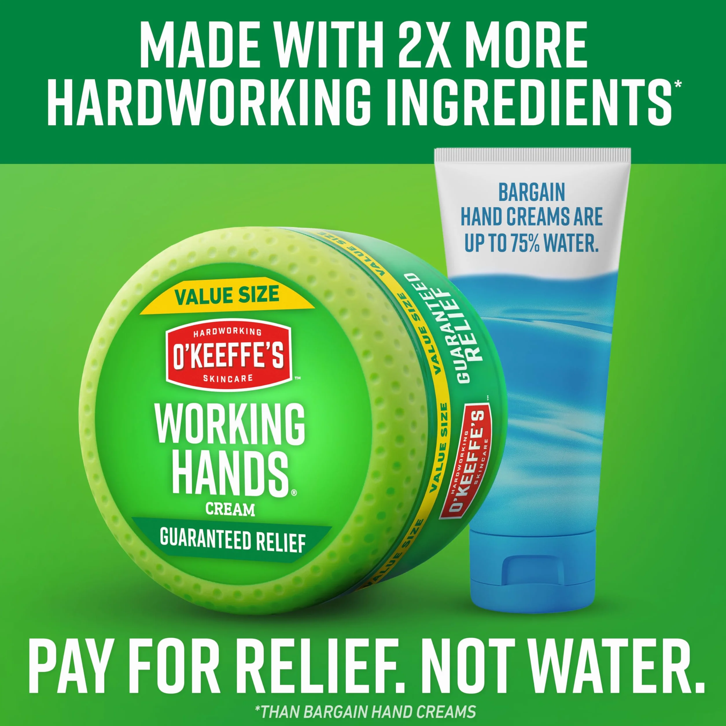 O'Keeffe's Working Hands Handcreme, Vorteilsgröße, 200 ml, 12 Stück